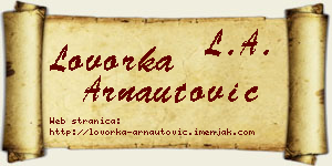 Lovorka Arnautović vizit kartica